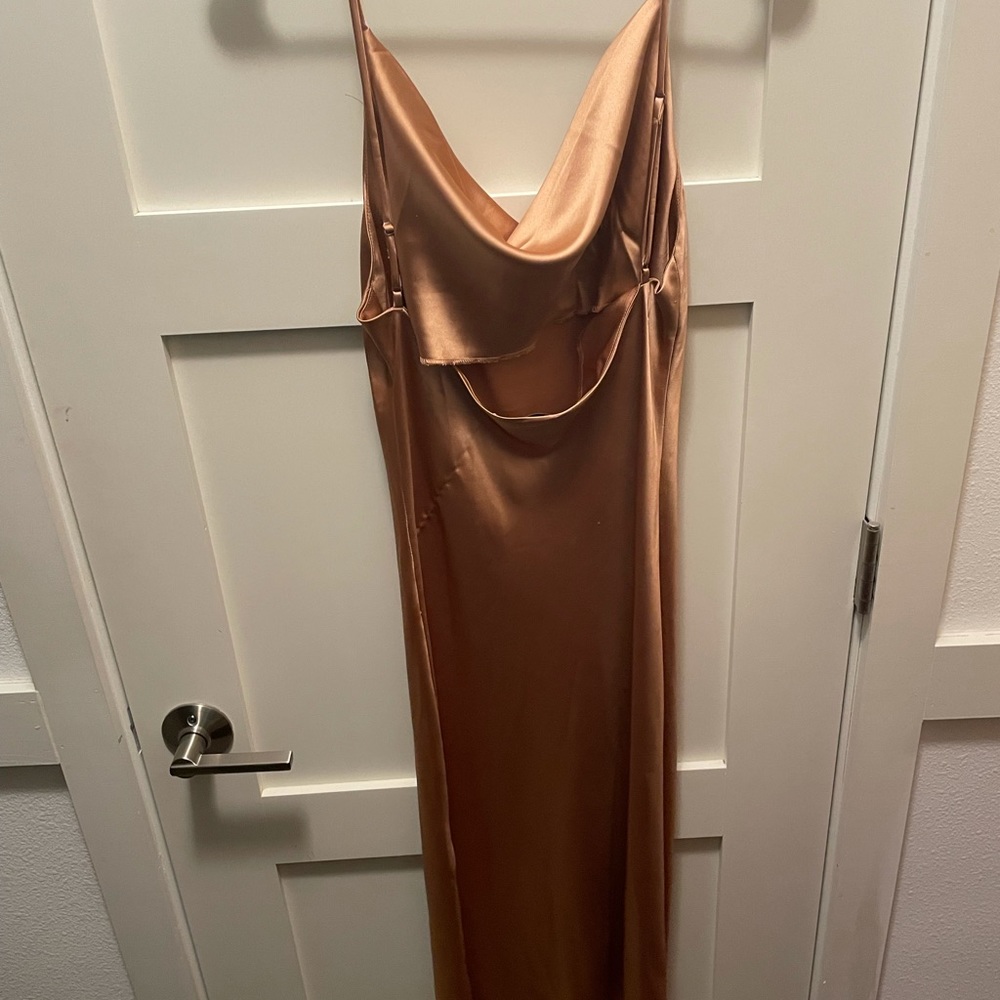Petal & Pup gold slip dress.